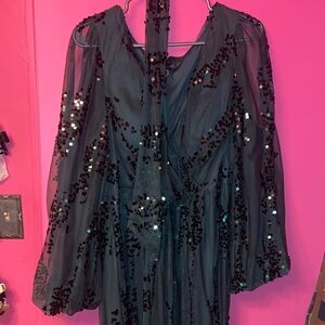 Elegant  Green Sequin Dress